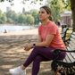 Simple Solid Set | Activewear Coord Set Tshirt With Tummy Tuck Purple Leggings | Multi Sport | Odour Free