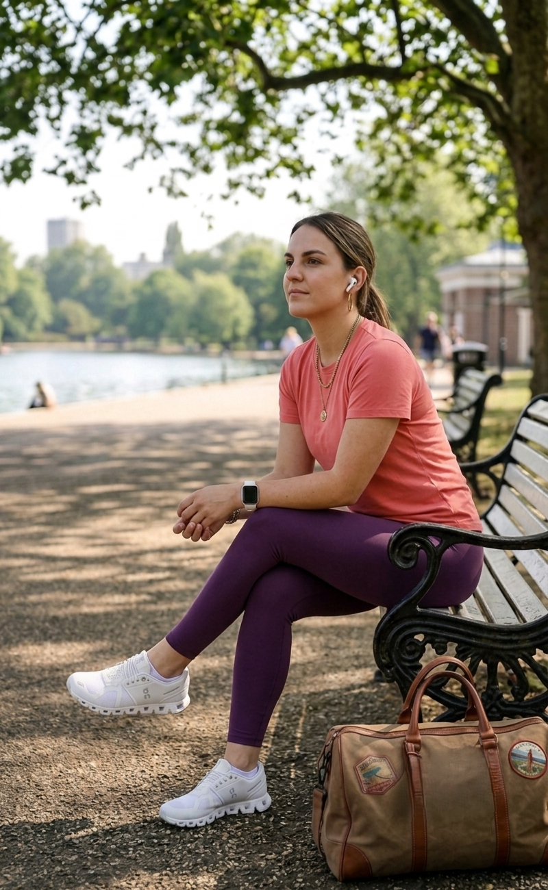Simple Solid Set | Activewear Coord Set Tshirt With Tummy Tuck Purple Leggings | Multi Sport | Odour Free