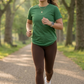 Earthy Colour Theme Set | Activewear Coord Set Tshirt With Tummy Tuck Brown Leggings | Multi Sport | Odour Free
