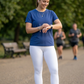 Musthave Solid Set | Activewear Coord Set Tshirt With Tummy Tuck White Leggings | Multi Sport | Odour Free