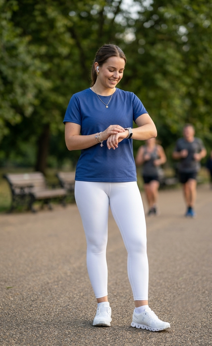 Musthave Solid Set | Activewear Coord Set Tshirt With Tummy Tuck White Leggings | Multi Sport | Odour Free