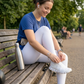 Musthave Solid Set | Activewear Coord Set Tshirt With Tummy Tuck White Leggings | Multi Sport | Odour Free