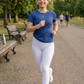 Musthave Solid Set | Activewear Coord Set Tshirt With Tummy Tuck White Leggings | Multi Sport | Odour Free