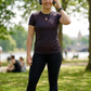 Bestseller Honeycomb Print | Activewear Coord Set Tshirt With Tummy Tuck Black Leggings | Multi Sport | Odour Free