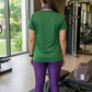 Basic Solid Set | Activewear Coord Set Tshirt With Tummy Tuck Purple Leggings | Multi Sport | Odour Free