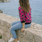 Georgian Vibe Leopard Print Pink Sweatshirt