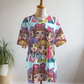 Wow! Girls Gang Selfie Print Premium Oversized Tee With Tummy Tuck Body Shaping Leggings Co-ord Set