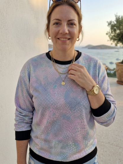 Perfect Purple Gradient Print Sweatshirt