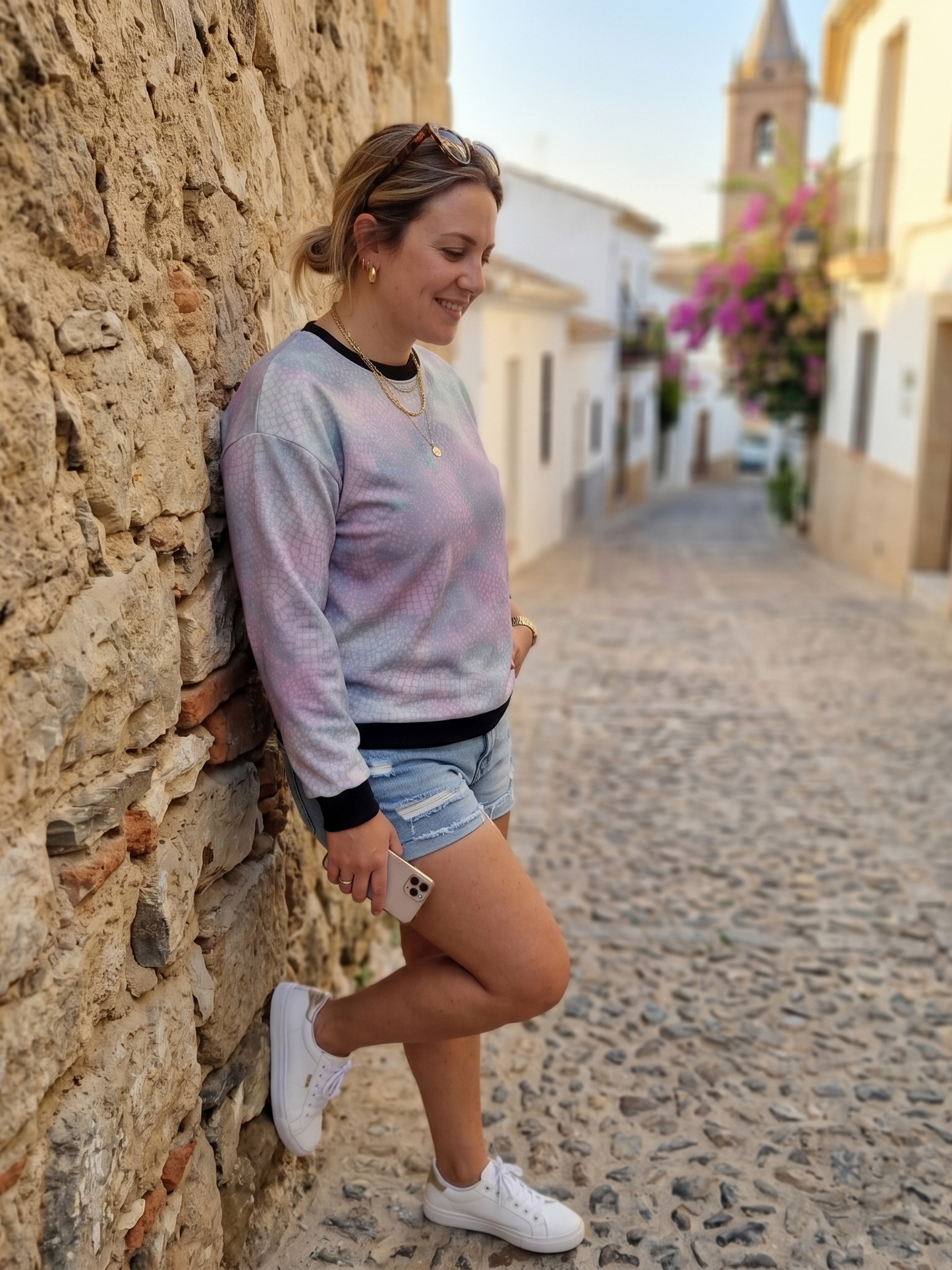Perfect Purple Gradient Print Sweatshirt