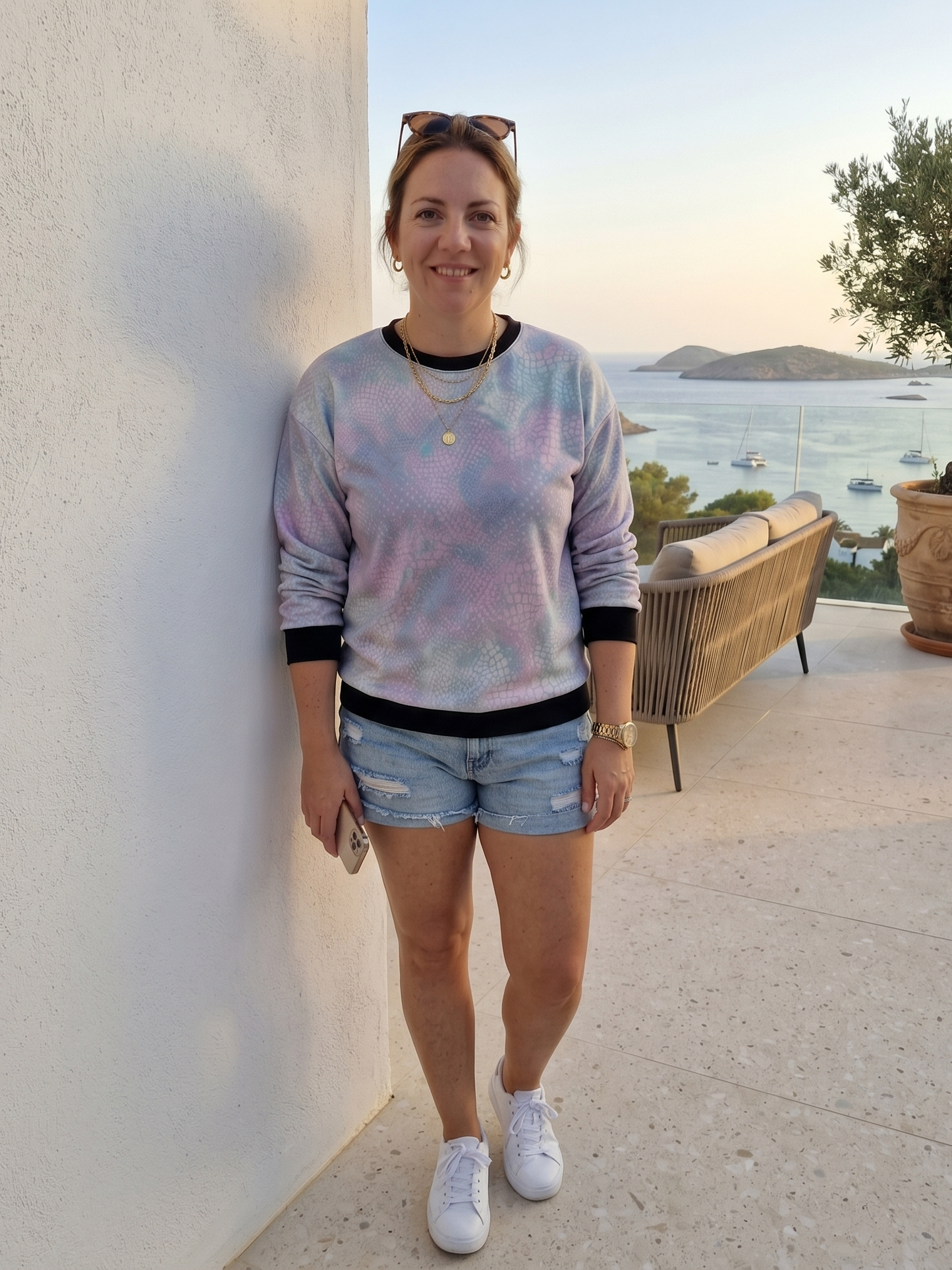 Perfect Purple Gradient Print Sweatshirt