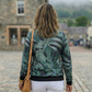 Scotland Vibe Leaf Print Green Sweatshirt