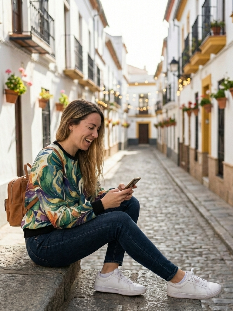 Serene Leaf Print Multi Coloured Sweatshirt