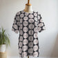 Trendy Hexagon Pink Print Premium Oversized Tee With Tummy Tuck Body Shaping Leggings Co-ord Set