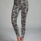 Hotselling Pastel Pink Lines on Brown Print Premium Oversized Tee With Tummy Tuck Body Shaping Leggings Co-ord Set