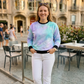 Cute Hues Print Pink And Blue Sweatshirt