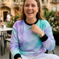 Cute Hues Print Pink And Blue Sweatshirt
