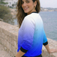 Hotselling Hues Of Blue Gradient Print Multicoloured Sweatshirt