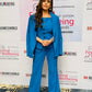 Premium Formal Wear Blazer With Vest And Pants Blue Set