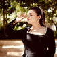 Premium Fashion Embellished Long Sleeve Black Bodycon Dress