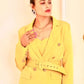 Ultramod Jumpsuit With Blazer Coat Yellow Set - Ships in 24 Hrs