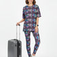 Trending Korean Hello Print Premium Oversized Tee With Tummy Tuck Body Shaping Leggings Co-ord Set