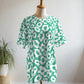 Trendy Leopard Print Premium Oversized Tee With Tummy Tuck Body Shaping Leggings Green Co-ord Set