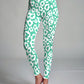 Trendy Leopard Print Premium Oversized Tee With Tummy Tuck Body Shaping Leggings Green Co-ord Set