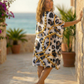 Quirky Animal Print Kaftan Dress