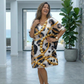 Quirky Animal Print Kaftan Dress