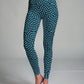 Simple Maze Print Premium Oversized Tee With Tummy Tuck Body Shaping Leggings Aqua Green Co-ord Set