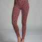 Simple Maze Print Premium Oversized Tee With Tummy Tuck Body Shaping Leggings Magenta Co-ord Set