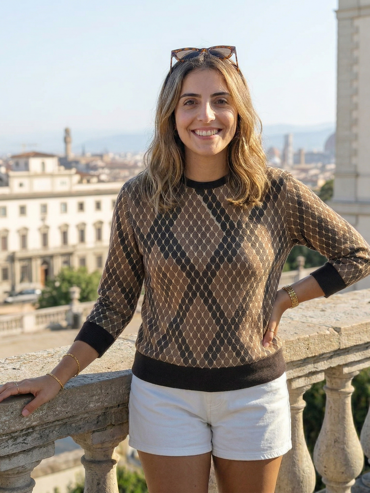 Chic Mocha Sclaes Print Sweatshirt