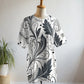 Pretty Nature Monochrome Print Premium Oversized Tee With Tummy Tuck Body Shaping Leggings Co-ord Set