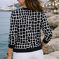 Monochrome Snake Print Black Sweatshirt