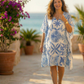 Colourful Mosaic Print Kaftan Dress