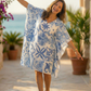 Colourful Mosaic Print Kaftan Dress