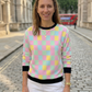Must Buy Pastel Checkers Print Sweatshirt
