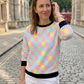 Must Buy Pastel Checkers Print Sweatshirt