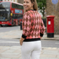Versatile Diamond Print Multicoloured Sweatshirt