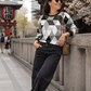 Monochrome Diamond Print Multicoloured Sweatshirt