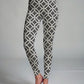 Must Have Mosaic Black And White Print Premium Oversized Tee With Tummy Tuck Body Shaping Leggings Co-ord Set