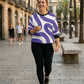 Elite Abstract Print Purple Sweatshirt