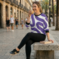 Elite Abstract Print Purple Sweatshirt