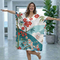 Exclusive Nature Inspired Japanese Print Kaftan Dress