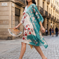 Exclusive Nature Inspired Japanese Print Kaftan Dress