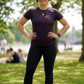 Bestseller Honeycomb Print | Activewear Coord Set Tshirt With Tummy Tuck Leggings | Multi Sport | Odour Free