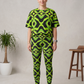 Stylish Indefinite Print Premium Oversized Tee With Tummy Tuck Body Shaping Leggings Co-ord Set - Ships in 24 Hrs