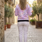 Trendy Tie Dye Print Pink Sweatshirt