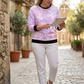 Trendy Tie Dye Print Pink Sweatshirt