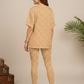 Modern Geometric Print Premium Oversized Tee With Tummy Tuck Body Shaping Leggings Co-ord Set
